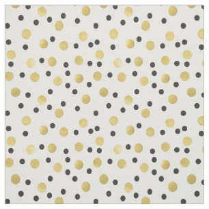 Chic Black och Guld Confetti Tyg