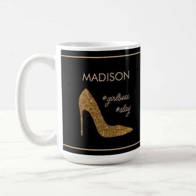 Chic Black och Guld Mugg (Vänster)