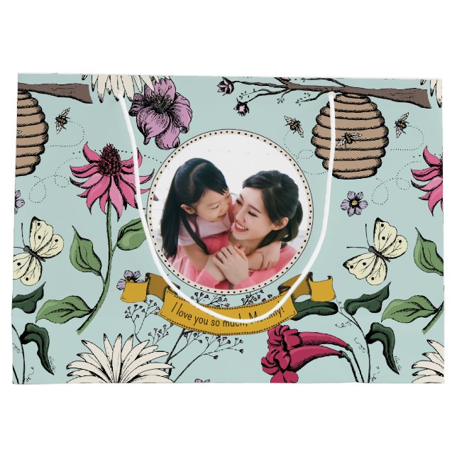 Chic Black och Guld Queen Bee Royal Krona Photo (Baksidan)