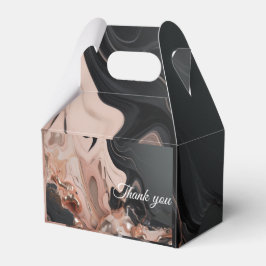 chic Black och ro guld Marble Presentaskar