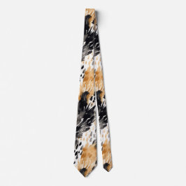 Chic Black Peach White Leopard Animal Skriv ut Slips