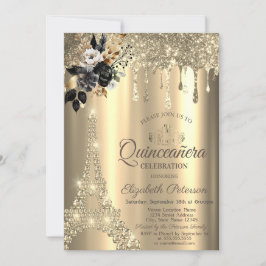 Chic Black Ro Eiffel Torn Guld Drivrutiner Inbjudningar