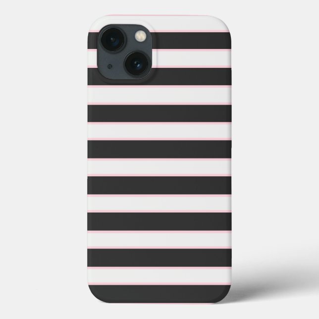 Chic Black Rosa Stripe Samsung Galaxy Note 4 Fodra (Baksida)