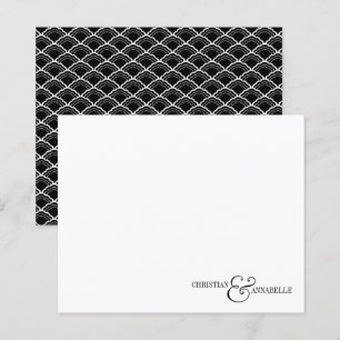 Chic Black Scallop par Bröllop budgetanteckningsko