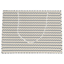 Chic Black, White & Guld Chevron Gift Bag