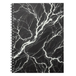 Chic Black & White Marble View Glamor Anteckningsbok
