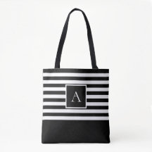 CHIC BLACK WHITE RAND Square Brev Monogram