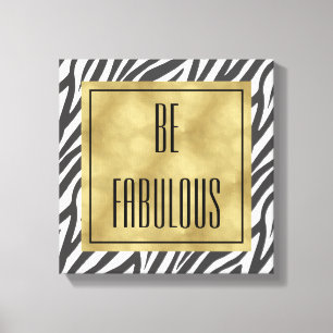 Chic Black White Zebra tryck Fabulous