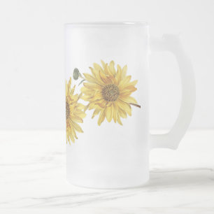 Chic Black Wood Grain och Solros Frosted Mugg