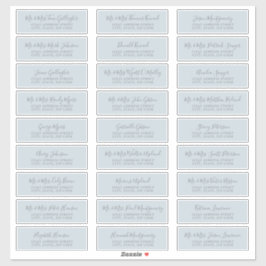 Chic Blek Blue Guest-Adressetiketter Klistermärken