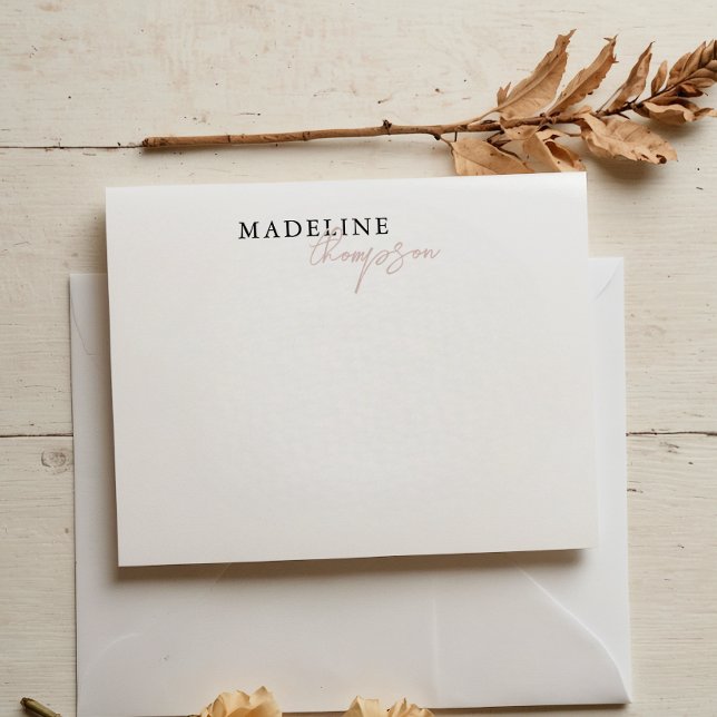 Chic blek rosa beige flickig anteckningskort (Skapare uppladdad)