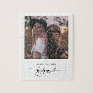 Chic blir du min Bridesmaid Frieri Photo Pussel