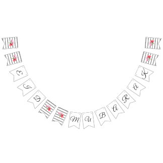 chic blom- svartvitt för bäst lycklig eidmubark vimplar