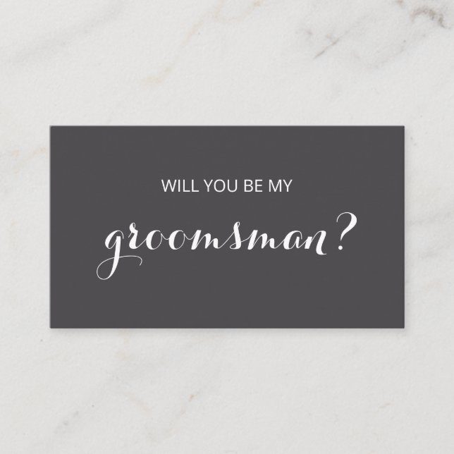Chic blommande | Kommer du att bli min Groomsman? Tilläggskort (Framsida)