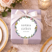 Chic Blommigt av viskartad Vintage, monogram bröll