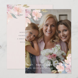 Chic Blommigt Bästa Nana någonsin-fotokort för Mor