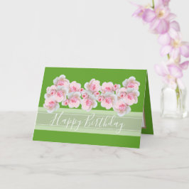 Chic Blommigt Bouquet Rosa ros Bud Flowers Birthda Kort