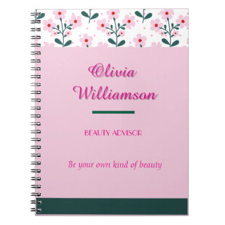 Chic Blommigt & Färg-block Anteckningsbok