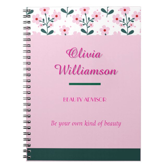 Chic Blommigt & Färg-block Anteckningsbok (Framsidan)