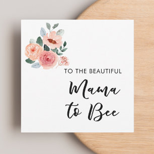 Chic Blommigt Mamma till Bebisjukbarkkort Tack Kort