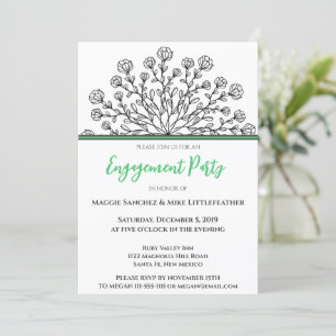 Chic Blommigt Mandala-inbjudan Inbjudningar