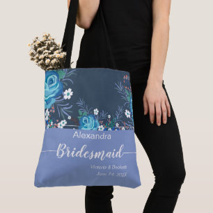 Chic Blommigt Monogrammed Tote Bag Tygkasse