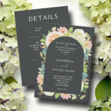 Chic Blommigt Mörk Bröllop alla i ett