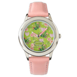 Chic Blommigt Personlig Cactus Armbandsur