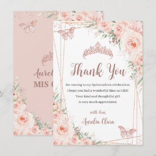 Chic  Blommigt Ro Guld Butterfly Quinceañera Tack Kort