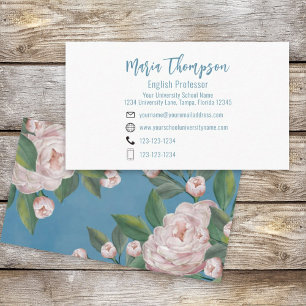 Chic Blommigt Snyggt Vintage Ro Professionell Visitkort