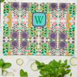 Chic Blommigt Söt Monogram Initial Snyggt Kökshandduk<br><div class="desc">Chic Personlig Blommönster Modern kökshandduk. De här färglösa kökshanddukarna är perfekt att lägga till en kopp färg i ditt kök. Koppla ihop det med flaska i vin och ge en underbar personlig till vänner, familj, medarbetare, grannar osv. Monogramytan för anpassningsbar kan ändras till namn eller roligt om du vill. Om...</div>