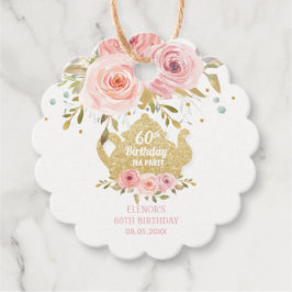 Chic  Blommigt Tea Party Birthday Tack Gåvor Etiketter