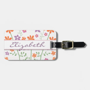 Chic blommönsterdesignMonogram Bagagebricka