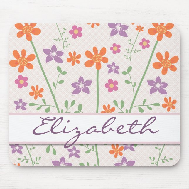 Chic blommönsterdesignMonogram Musmatta (Framsidan)
