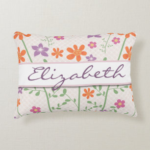 Chic blommönsterdesignMonogram Prydnadskudde