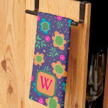 Chic Blue Blommigt Colorful Monogram Initial Kökshandduk<br><div class="desc">Chic Personlig Blommönster Modern tehandduk. De här färglösa kökshanddukarna är perfekt att lägga lite färg i köket. Koppla ihop det med flaska i vin och ge en underbar personlig till vänner, familj, medarbetare, grannar osv. Monogramytan för anpassningsbar kan ändras till namn eller roligt om du vill. Om du vill ha...</div>