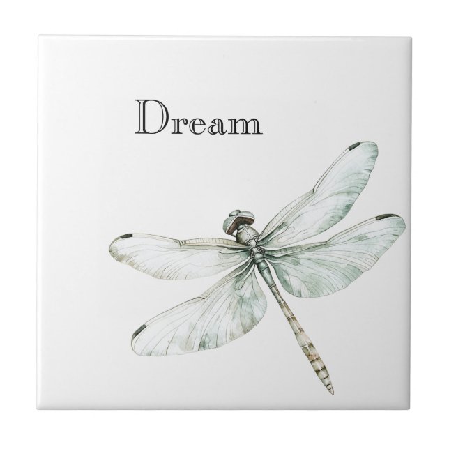 Chic Blue Dragonflies Dream Kakelplatta (Framsidan)