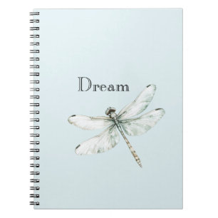 Chic Blue Dragonfly Dream Anteckningsbok
