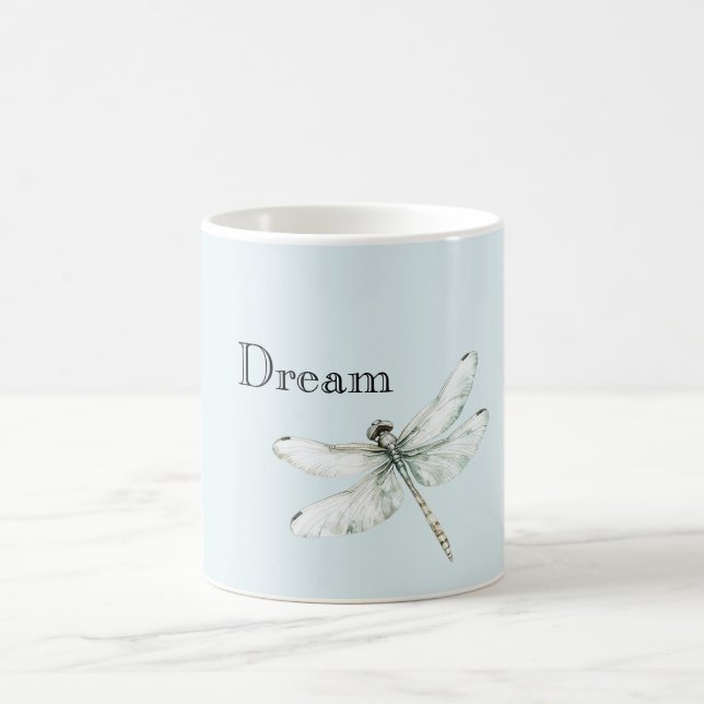 Chic Blue Dragonfly Dream Kaffemugg (Center)