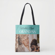 Chic Blue Grönt World's Best Grandma Anpassningsba