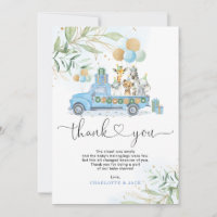 Chic Blue Guld Greenery Vild Jungle Baby djur
