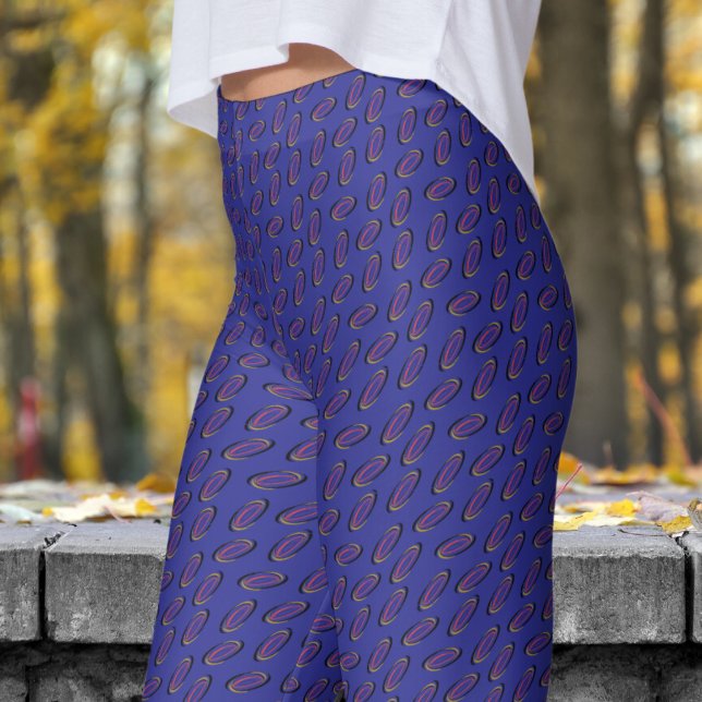 Chic Blue Helix Mönster Leggings (Chic Blue Helix Pattern Leggings)