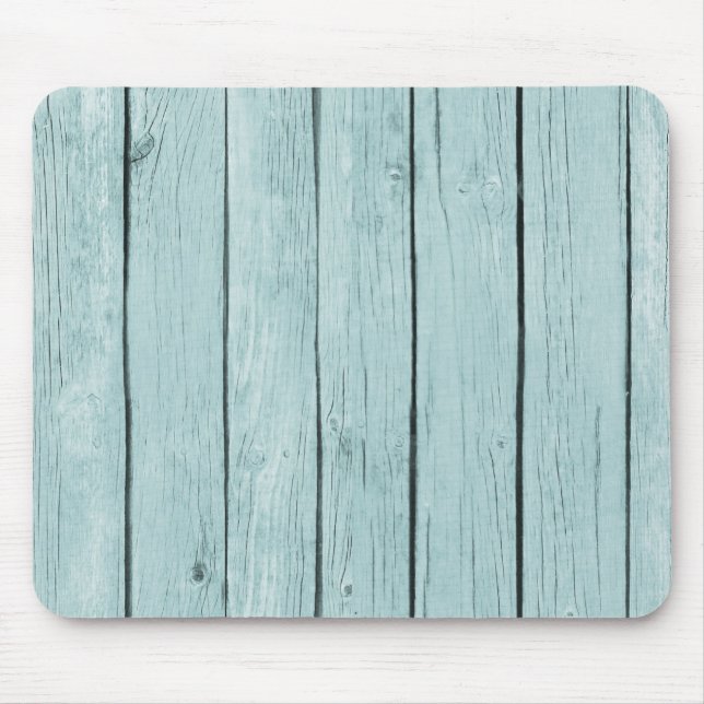 Chic Blue Rustic Wood Musmatta (Framsidan)