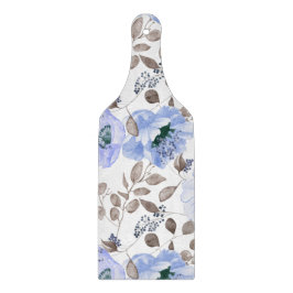 Chic Blue Watercolor Flowers Clearboard