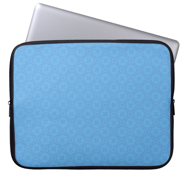 Chic Blue Welsh Mönster Laptop Fodral (Framsidan)