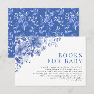 Chic Blue White Chinoiserie Garden Bokar för Baby Tilläggskort