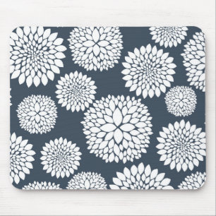 Chic Blue White Flowers Musmatta