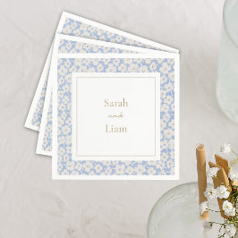 Chic Blue & White Petit Fleur Pappersservett