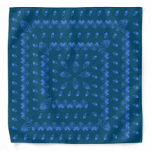 Chic Blueberry Ice Cream Cones Spiral Bandana