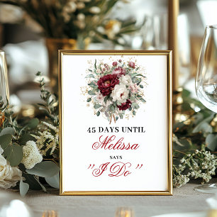 Chic Blush Burgundy Dais Tillsammans Innan Jag Gör Poster